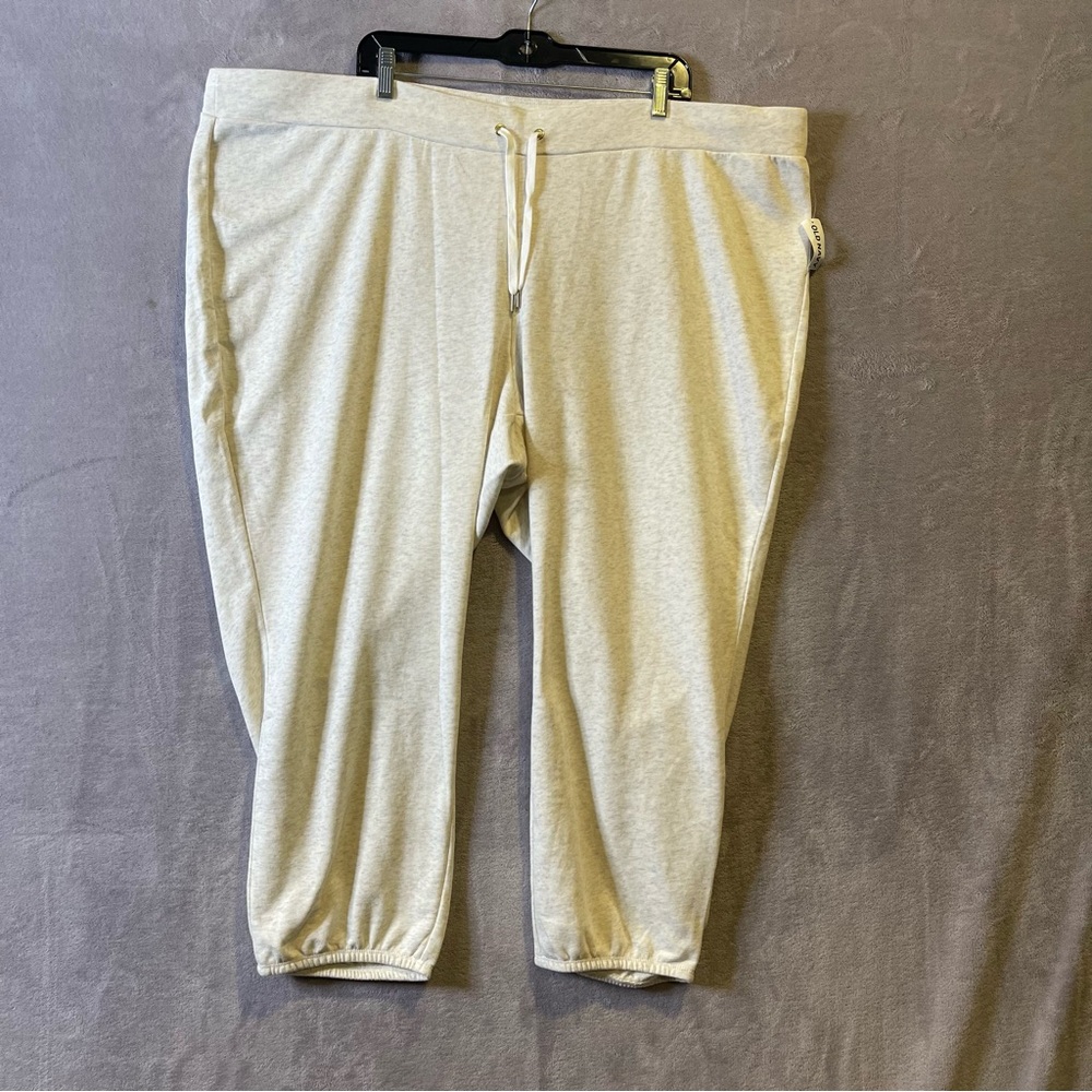 Old Navy Cream Gray Crop Jogger Sweatpants Women’s Plus Size 3X Taille Forte